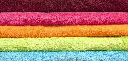 Colorful towels background