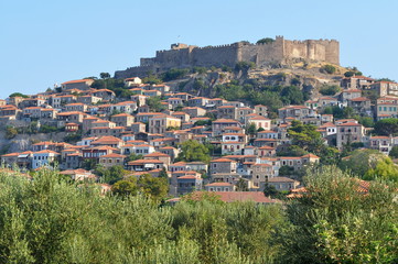 Obraz premium Molyvos historic town,island Lesbos,Greece