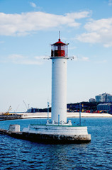 Lighthouse in Odessa sea port, Ukraine