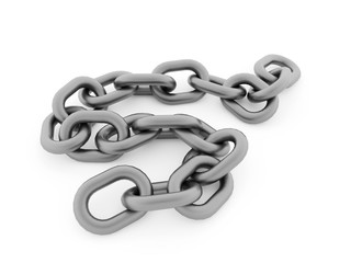 Chain concept rendered on white background