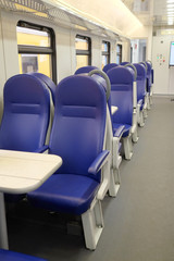 Interior of a train passenger coach