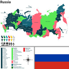 Obraz premium Map of Russia
