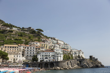 Fototapeta na wymiar Landscape of Amalfi coast in italy.