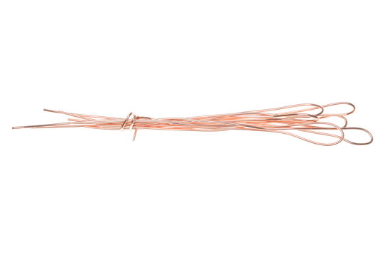 Copper wire isolated on a white background