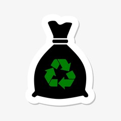 Trash bag icon sticker