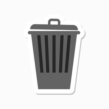 Trash can sticker icon