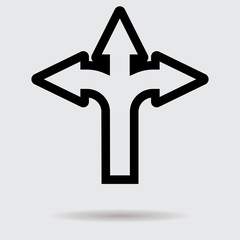 Fototapeta premium Flat line arrow icon for web and user interface design