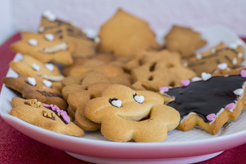 Bandeja de galletas caseras.