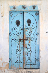 door; tunisia; tourist attraction; architecture; ornament; decoration; blue