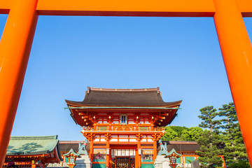Fushimi Inari Shrine ,  Famous and important Shinto shrine in southern Kyoto , Japan
