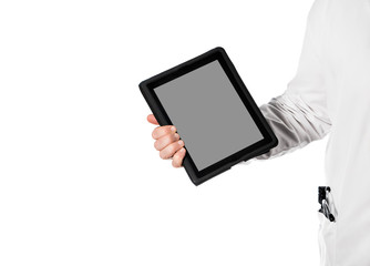 Doktor with a digital tablet