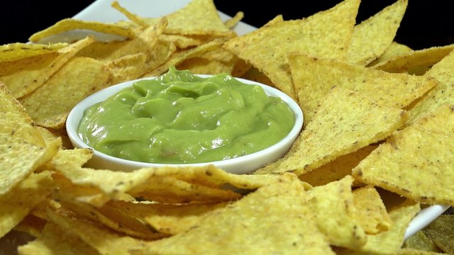 Nachos with Guacamole (seamless loopable)