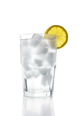 Ice Water with Lemon (clipping path)