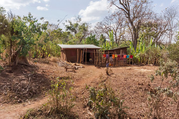 Houses in the rural Ethiopia