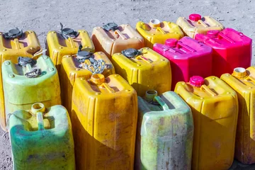 Gordijnen Water containers © Marek Poplawski