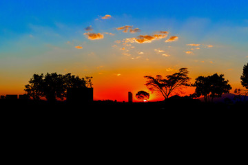 Fototapeta na wymiar Sunrise landscape in Ethiopia