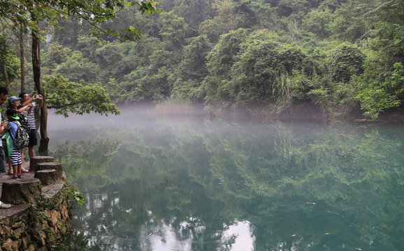 the landscape in libo zhangjiang scenic spots,guinzhou,china