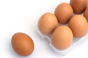 egg and eggs in a package to isolate the background