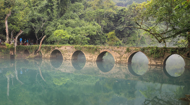 the landscape in libo zhangjiang scenic spots,guinzhou,china