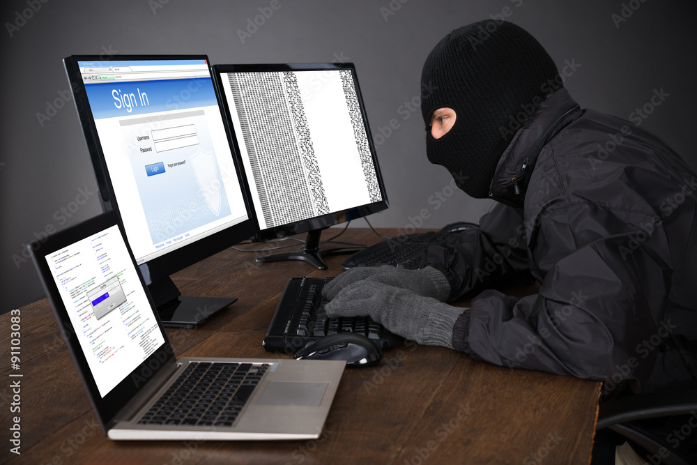 Fototapete Hacker Hacking Computers