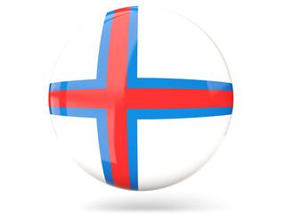 Round icon with flag of faroe islands