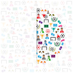 Soccer circle icons background, Illustration vector eps10
