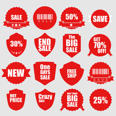 Set of sale icons & design elements, illustration vector