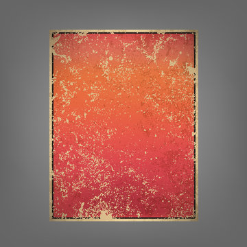 Report Pink And Red Sun Rise Vintage Background, Vector Illustra