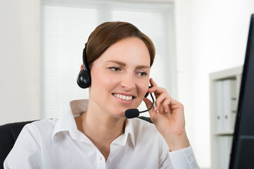 Female Operator With Headset
