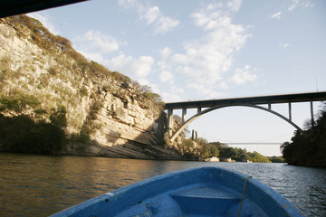 View from boat in Sumidero Canyon National Park, Chiapas,  Mexico.