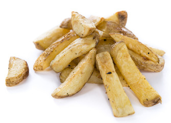 Homemade French Fries isolated on white