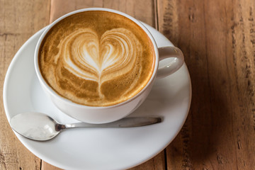 Cappuccino or latte coffee.