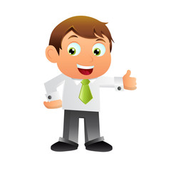 Elegant Business man cartoon character