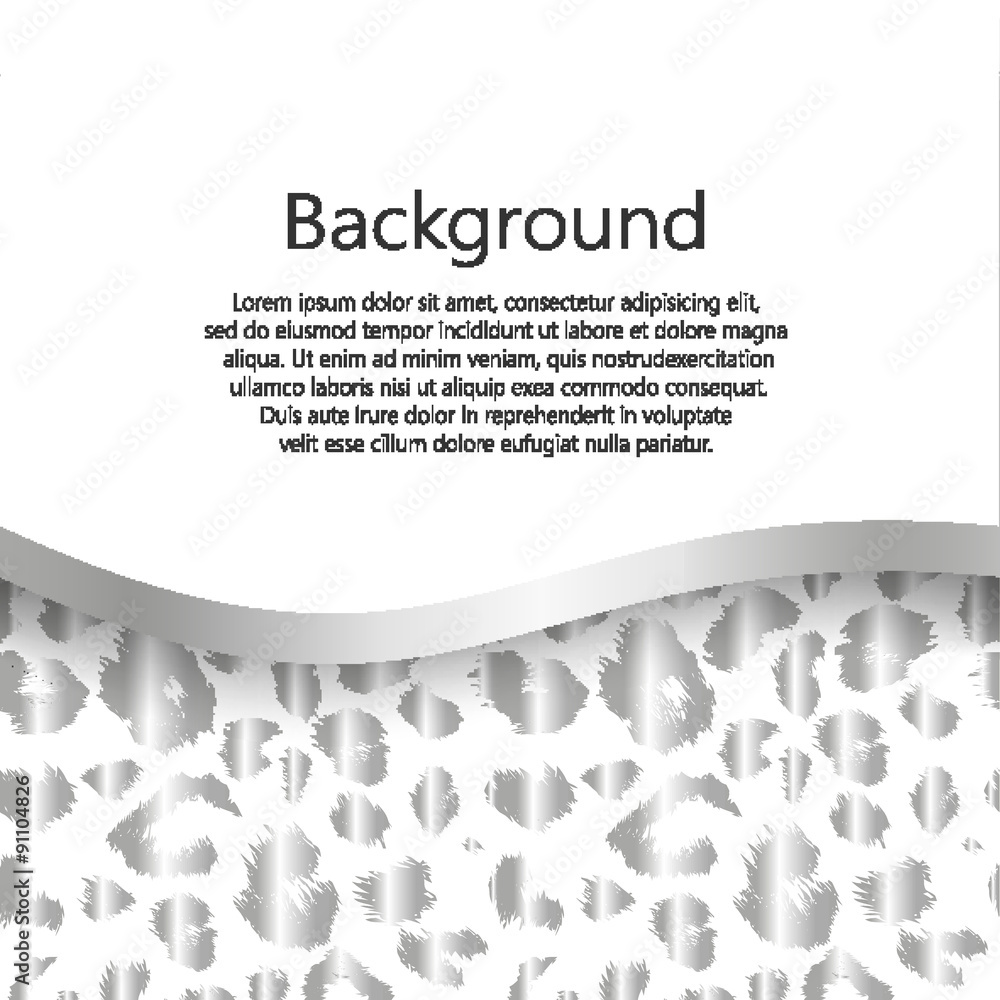 Poster abstract background with leopard print design. vector, eps10.