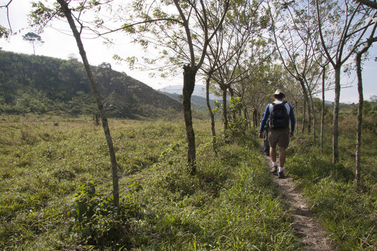 Outdoor View of  landscape of Chichonal path trekking, Chiapas, Mexico