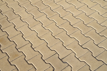 Yellow decorative street tiles