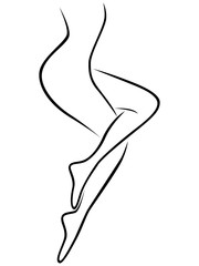Abstract outline of female lower part