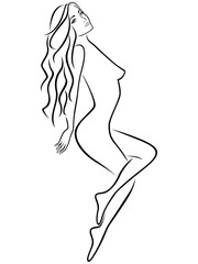 Abstract female outline