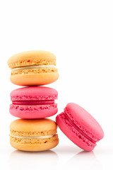Sweet and colourful french macaroons or macaron.