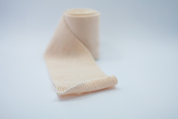 Elastic bandage on white background