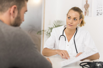 Doctor with patient