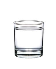 Glass of water isolated on white background