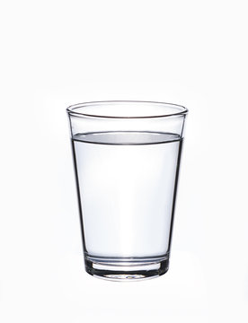 Glass of water isolated on white background

