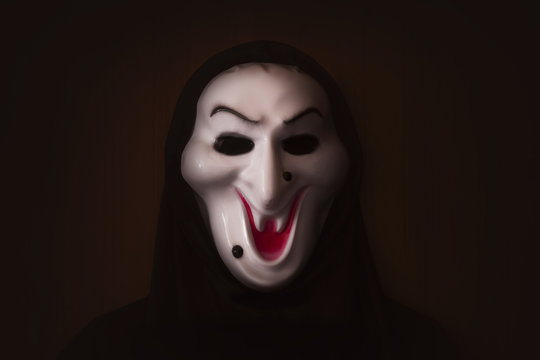 Halloween mask on a black background