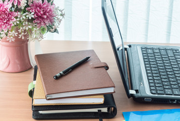 Office workplace with computer