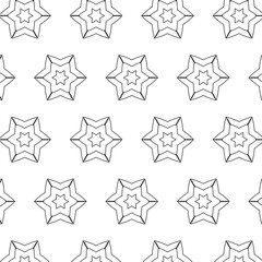 Fototapeta premium Primitive simple grey retro seamless pattern