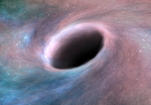 Singularity of black hole is sucking matter of nebula