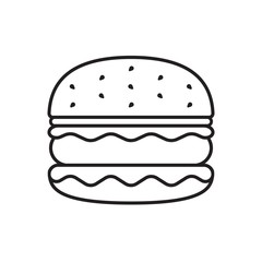 Vector hamburger icon thin line