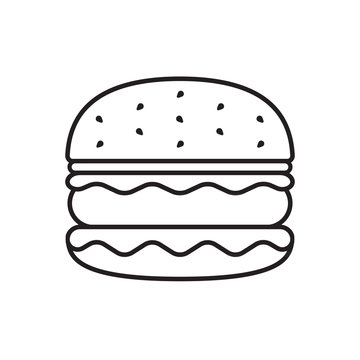 Vector hamburger icon thin line