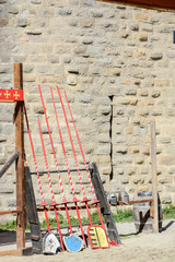 Equipement des chevaliers lors du tournoi de joutes de Carcassonne